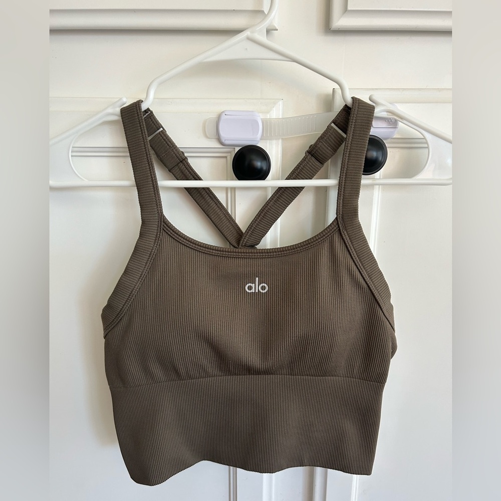 Seamless Ribbed Favorite Bra Tank - Olive Tree